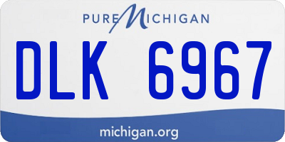 MI license plate DLK6967