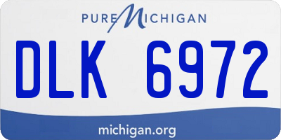 MI license plate DLK6972