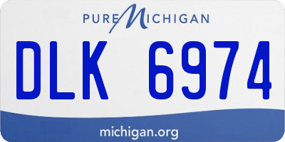 MI license plate DLK6974