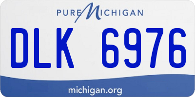 MI license plate DLK6976