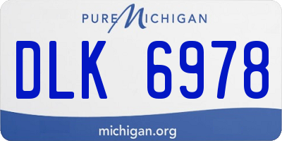 MI license plate DLK6978