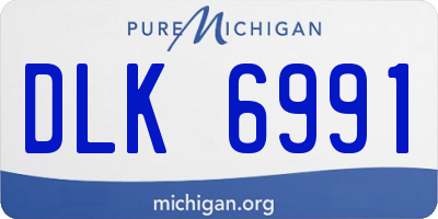 MI license plate DLK6991