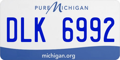 MI license plate DLK6992