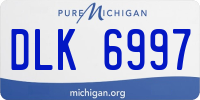MI license plate DLK6997