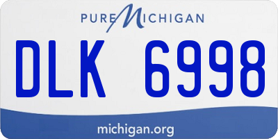 MI license plate DLK6998