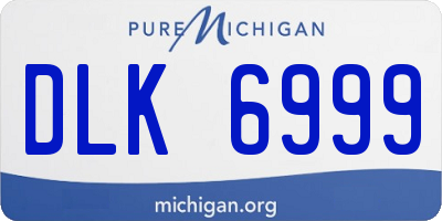 MI license plate DLK6999
