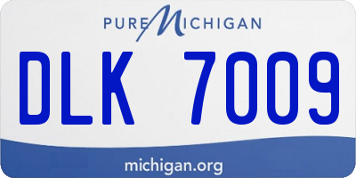 MI license plate DLK7009