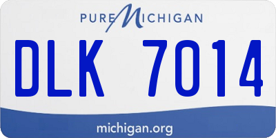 MI license plate DLK7014