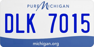 MI license plate DLK7015