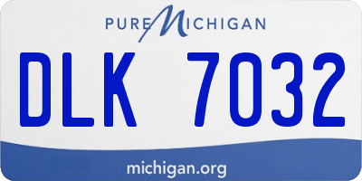 MI license plate DLK7032