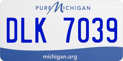 MI license plate DLK7039