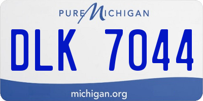 MI license plate DLK7044