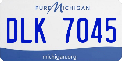 MI license plate DLK7045