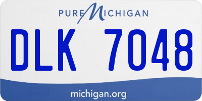 MI license plate DLK7048
