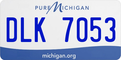 MI license plate DLK7053