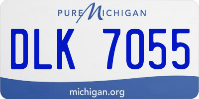 MI license plate DLK7055
