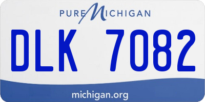 MI license plate DLK7082