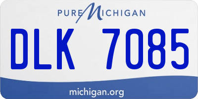 MI license plate DLK7085