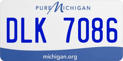 MI license plate DLK7086