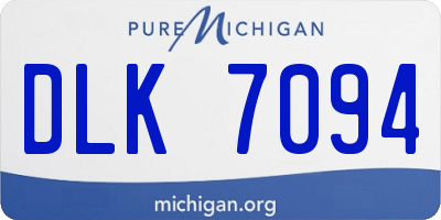MI license plate DLK7094