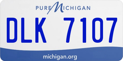 MI license plate DLK7107