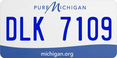 MI license plate DLK7109