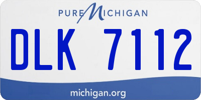 MI license plate DLK7112