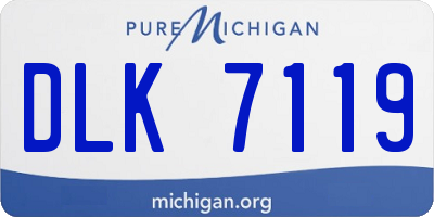 MI license plate DLK7119