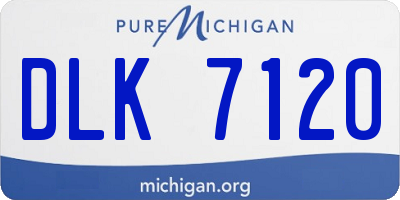 MI license plate DLK7120
