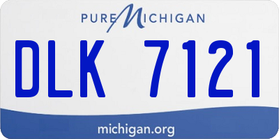 MI license plate DLK7121