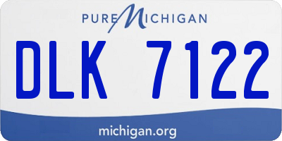 MI license plate DLK7122