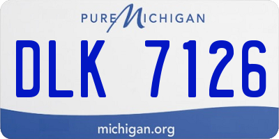 MI license plate DLK7126