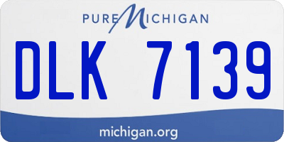 MI license plate DLK7139