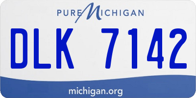 MI license plate DLK7142