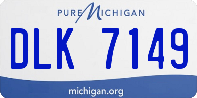 MI license plate DLK7149