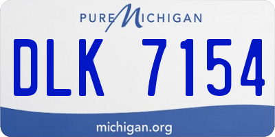 MI license plate DLK7154
