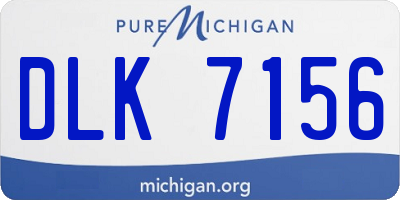 MI license plate DLK7156