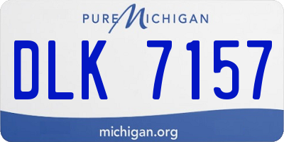 MI license plate DLK7157