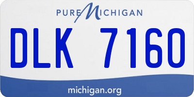 MI license plate DLK7160