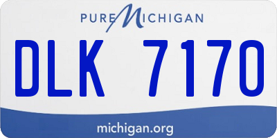 MI license plate DLK7170