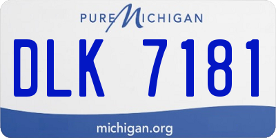 MI license plate DLK7181
