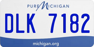 MI license plate DLK7182