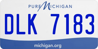 MI license plate DLK7183