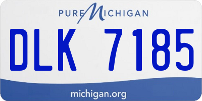 MI license plate DLK7185
