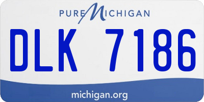MI license plate DLK7186