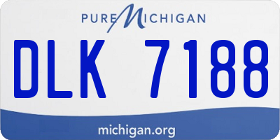 MI license plate DLK7188