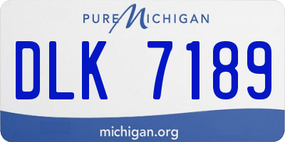 MI license plate DLK7189
