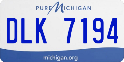 MI license plate DLK7194