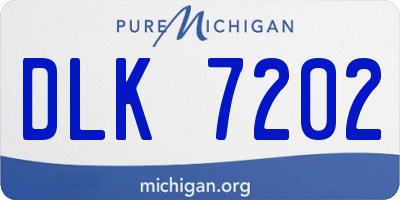 MI license plate DLK7202