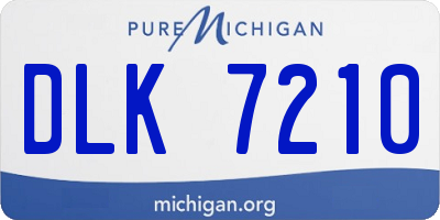 MI license plate DLK7210